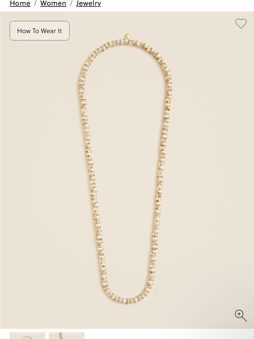Nwt J. Crew 30” Striped Beaded Necklace